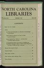 North Carolina Libraries, Vol. 32,  no. 3